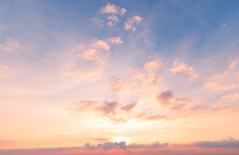 Blue-gold peaceful sky